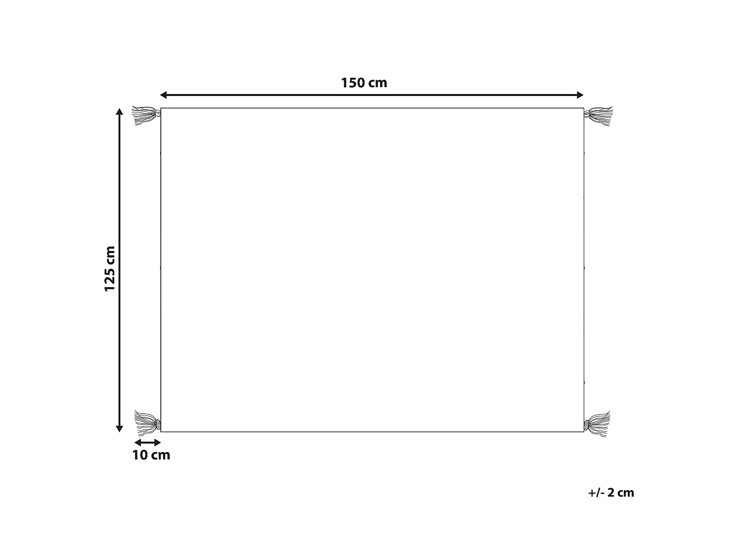 Blanket NAMTAR Cotton 125 x 150 cm White