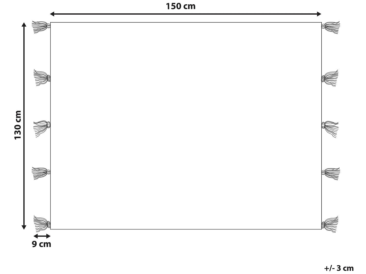 Manta CUBUK 130 x 150 cm Multicolor