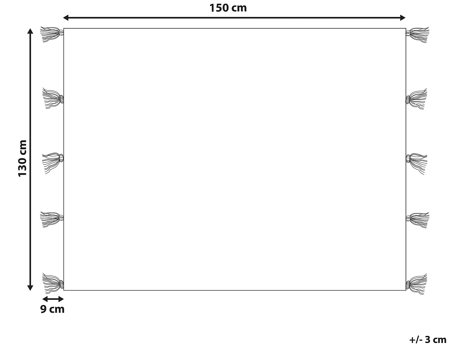 Manta CUBUK 130 x 150 cm Multicolor