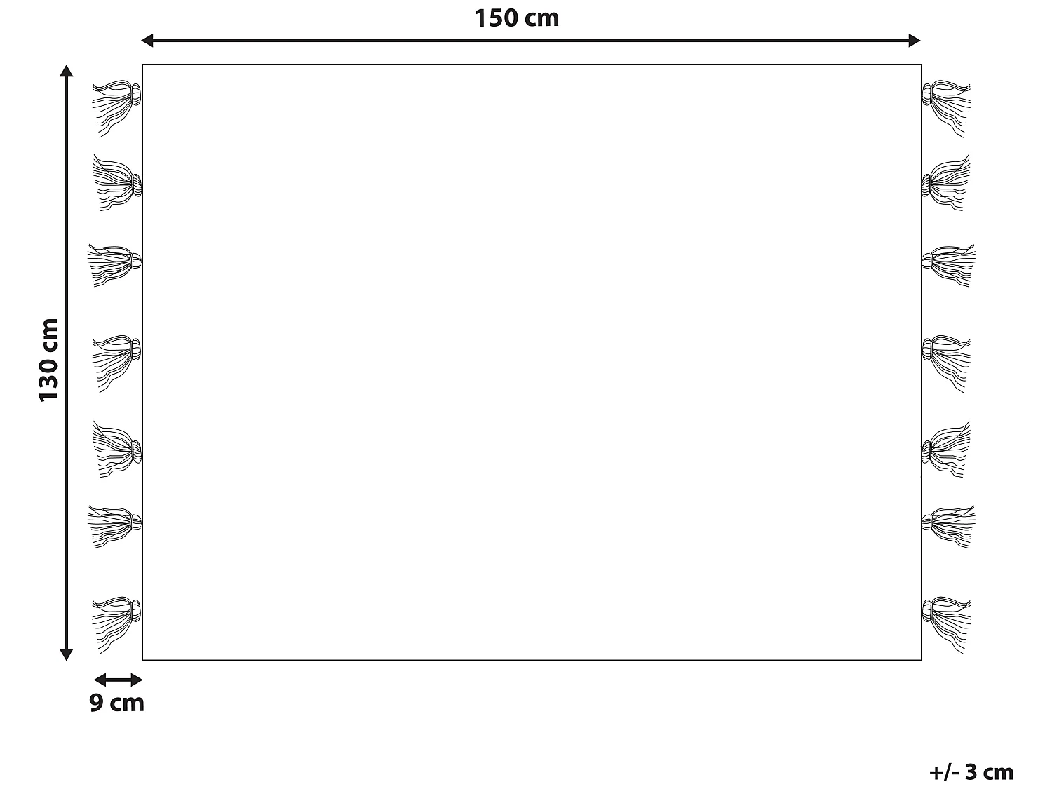Manta SENBUK 130 x 150 cm Multicolor