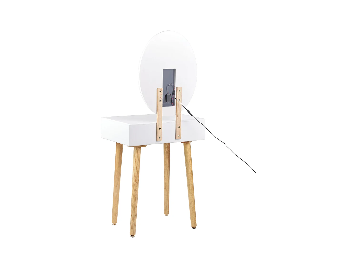 Coiffeuse avec miroir et tabouret VESOUL Blanc