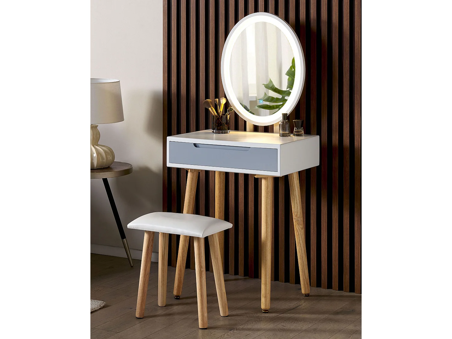 Kaptafel wit/grijs VESOUL