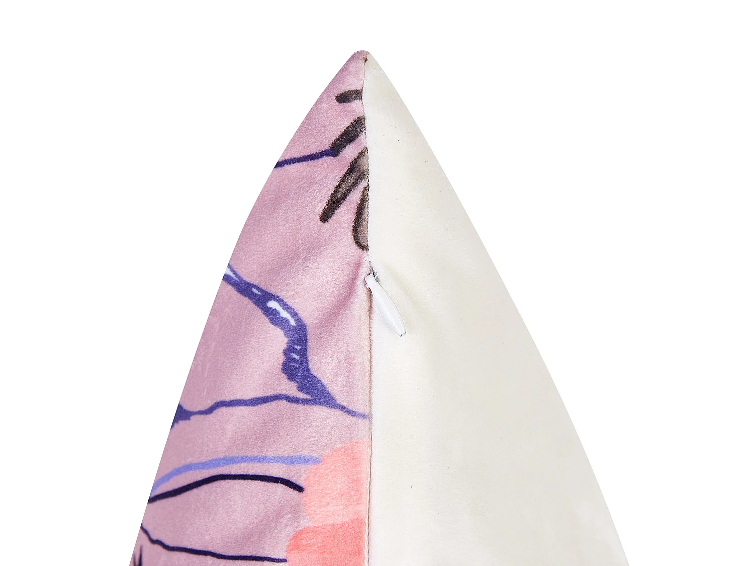 Set van 2 decoratieve kussens ANEMONES Fluweel 45 x 45 cm Pastelroze Bloempatroon