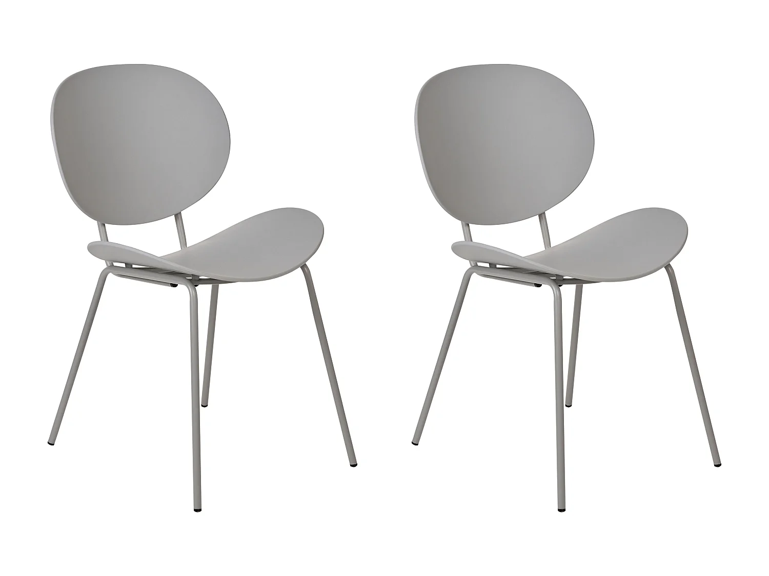 Set van 2 eetkamerstoelen SHONTO Lichtgrijs