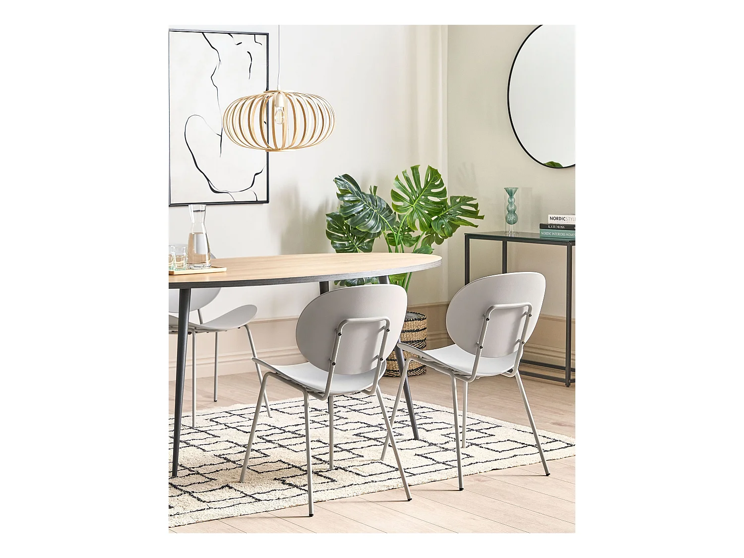 Set van 2 eetkamerstoelen SHONTO Lichtgrijs