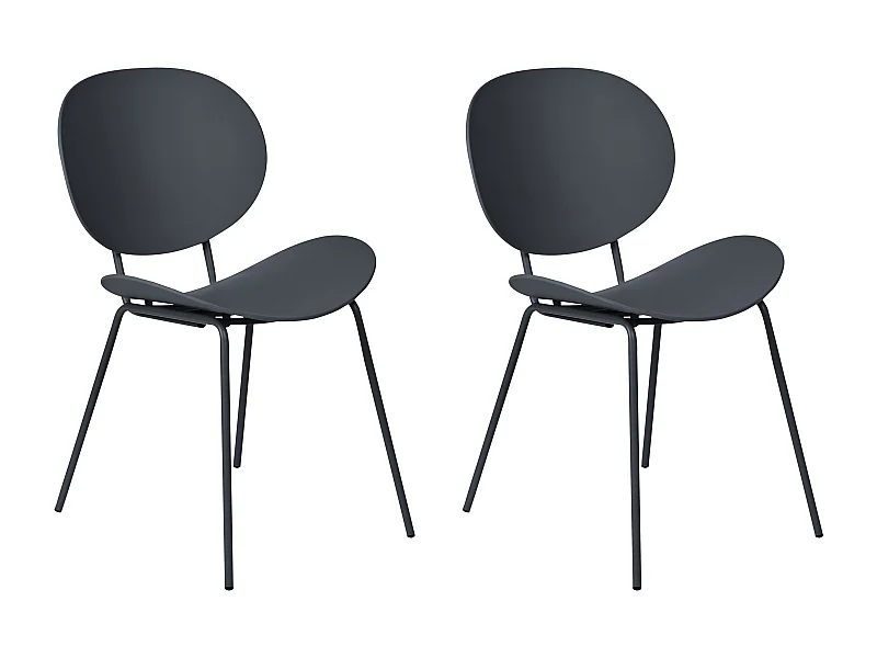 Set di 2 sedie da pranzo SHONTO Nero
