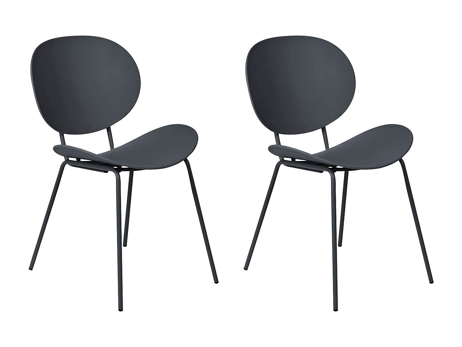 Set van 2 eetkamerstoelen SHONTO Zwart