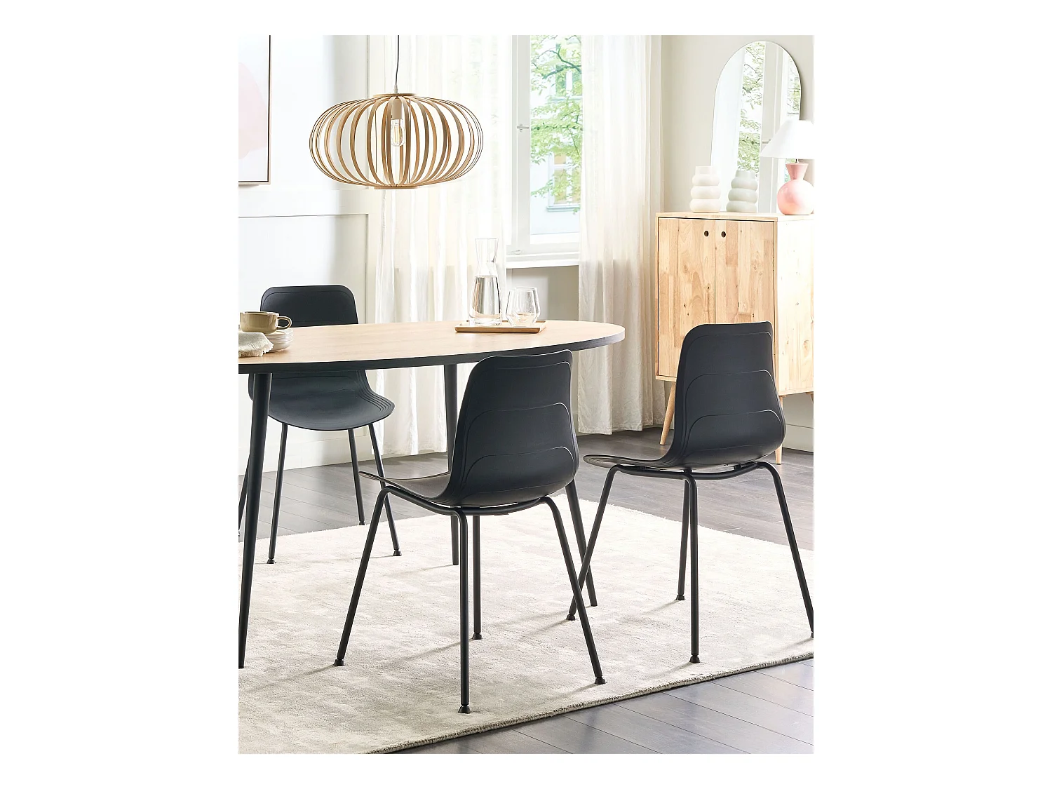 Lot de 2 chaises de salle à manger LOOMIS Noir