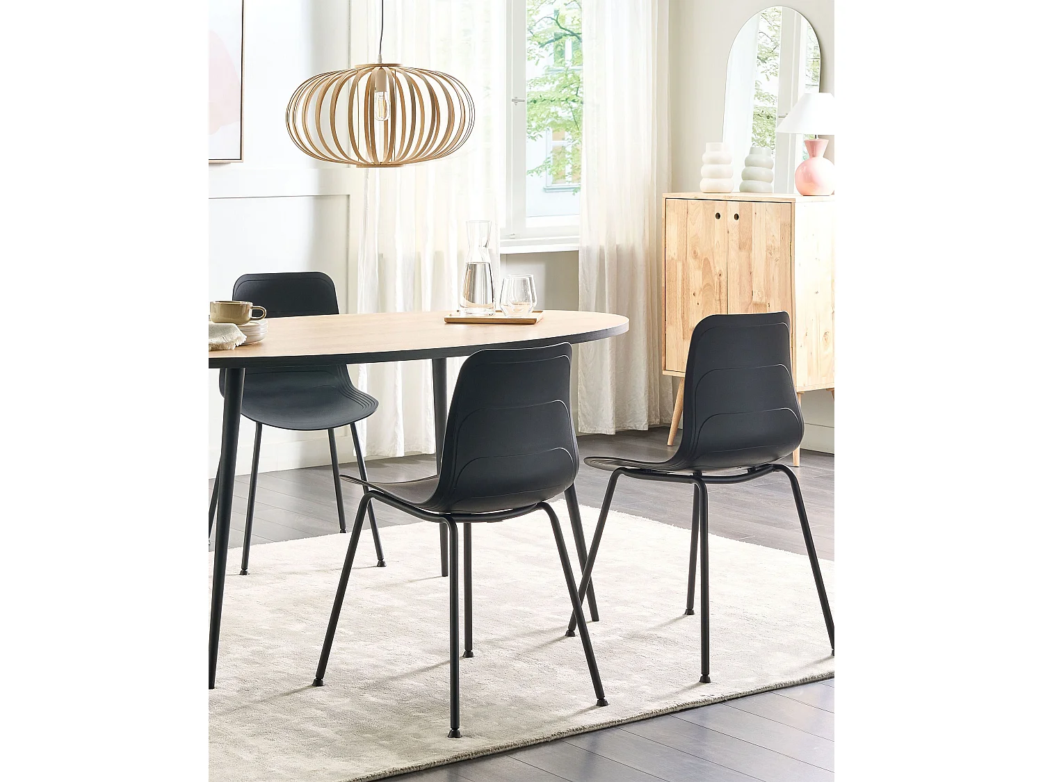 Lot de 2 chaises de salle à manger LOOMIS Noir