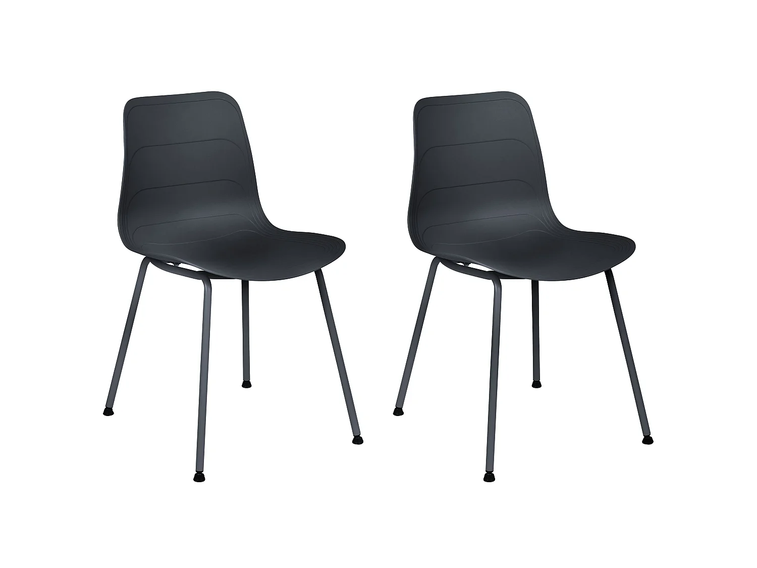 Lot de 2 chaises de salle à manger LOOMIS Noir