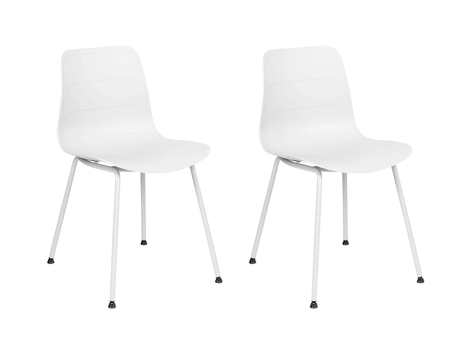 Lot de 2 chaises de salle à manger LOOMIS Blanc