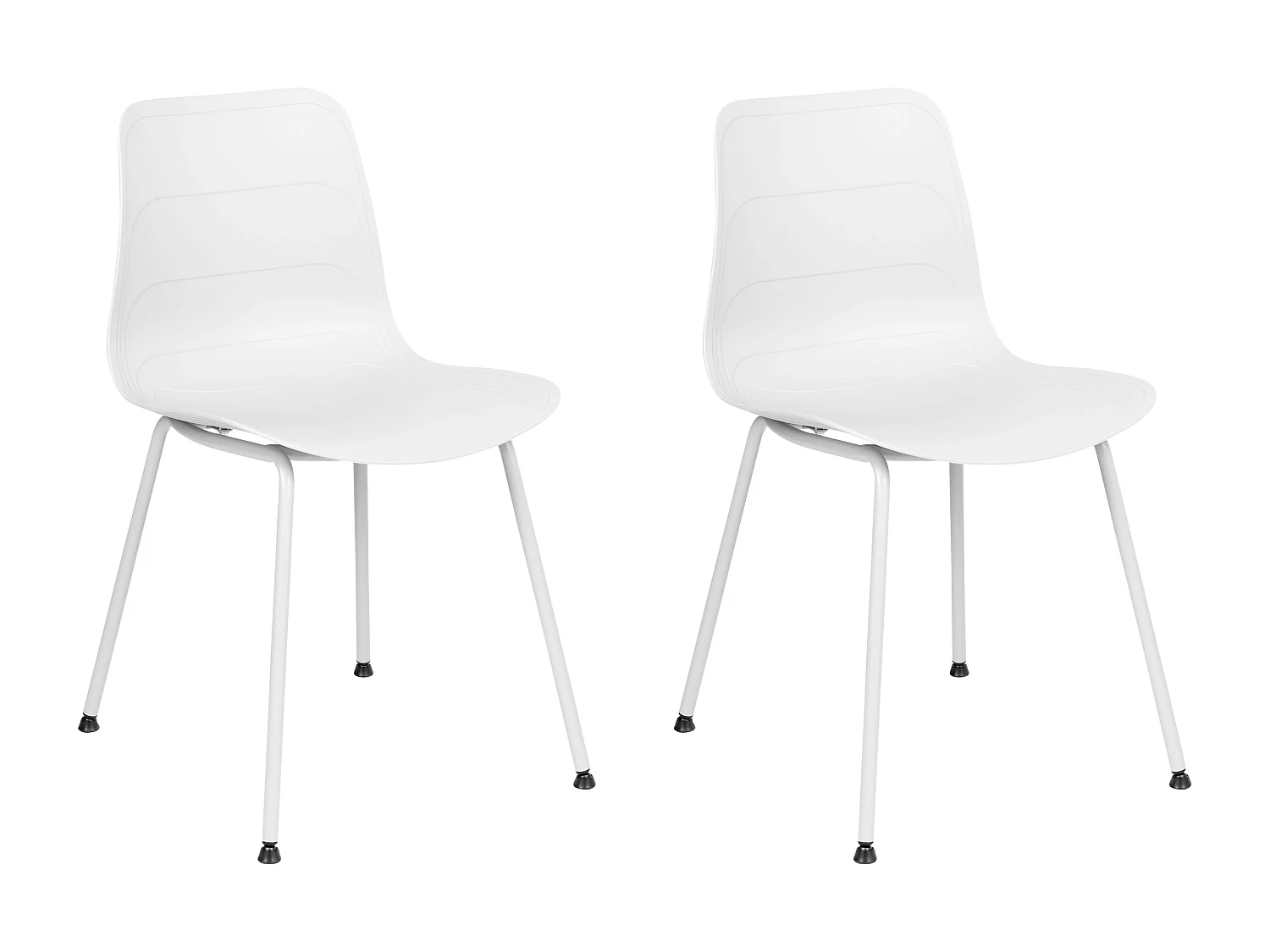 Lot de 2 chaises de salle à manger LOOMIS Blanc