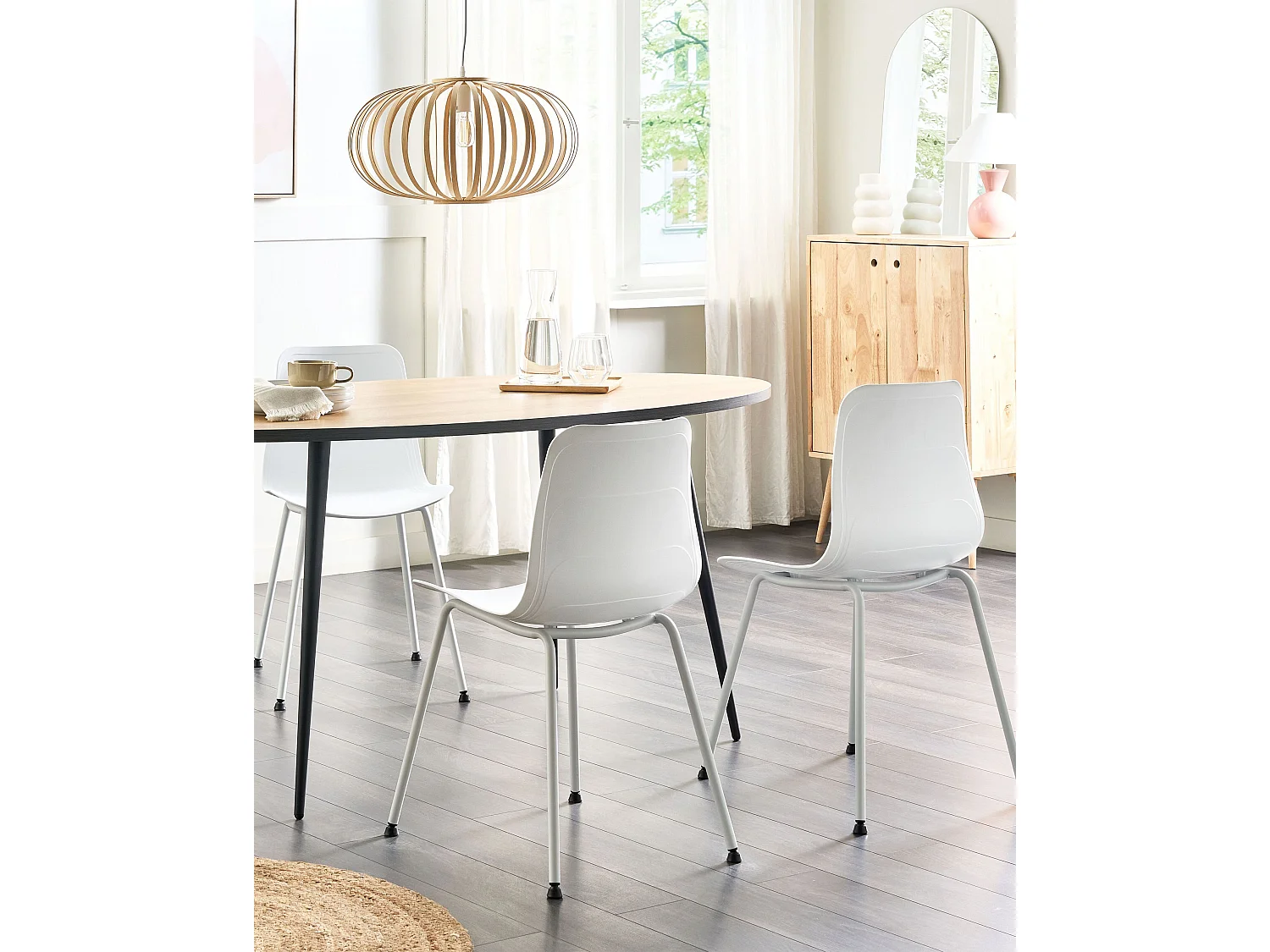 Lot de 2 chaises de salle à manger LOOMIS Blanc