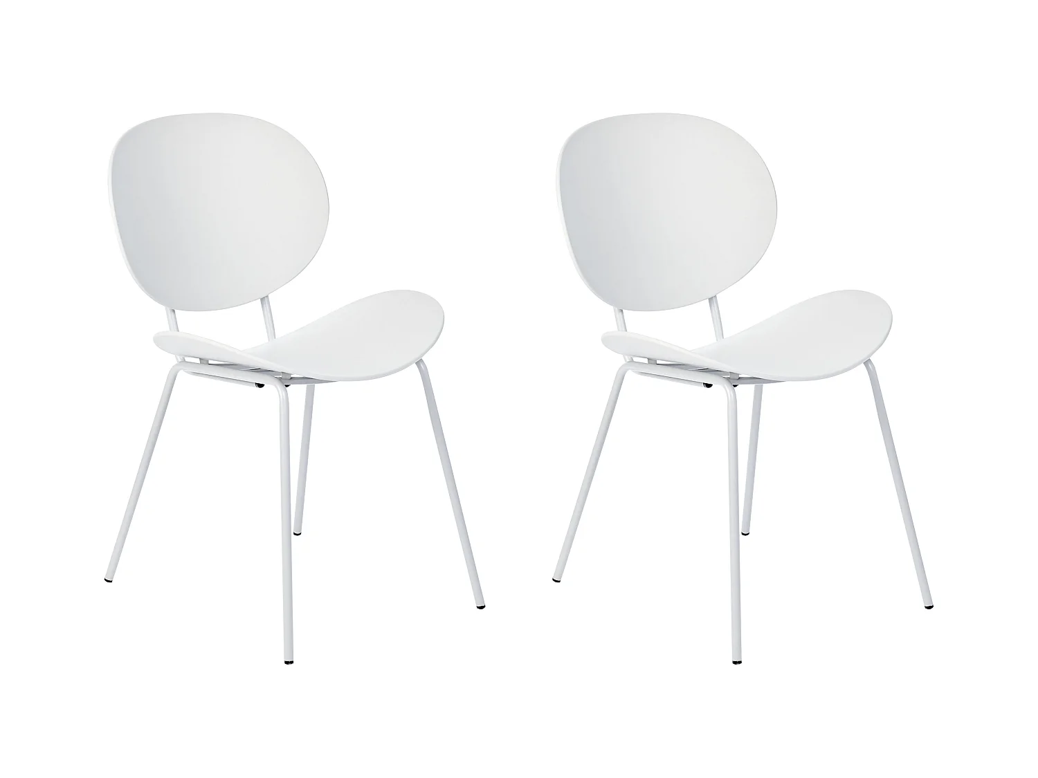 Lot de 2 chaises de salle à manger SHONTO Blanc