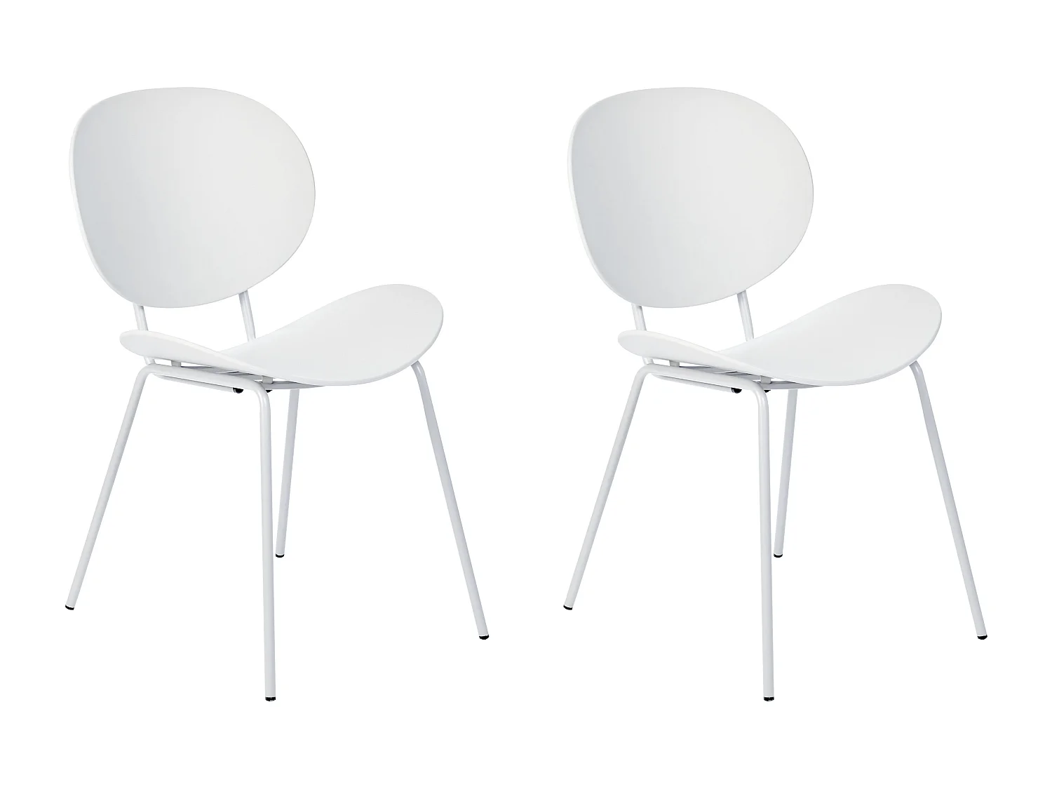 Lot de 2 chaises de salle à manger SHONTO Blanc