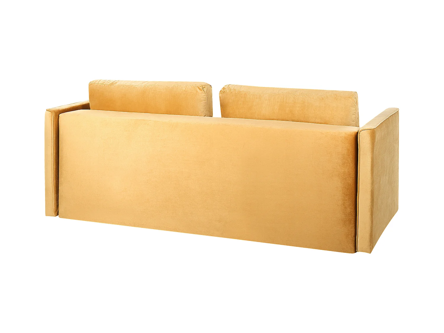 Canapé-lit 3 places EKSJO Velours Moutarde avec rangement