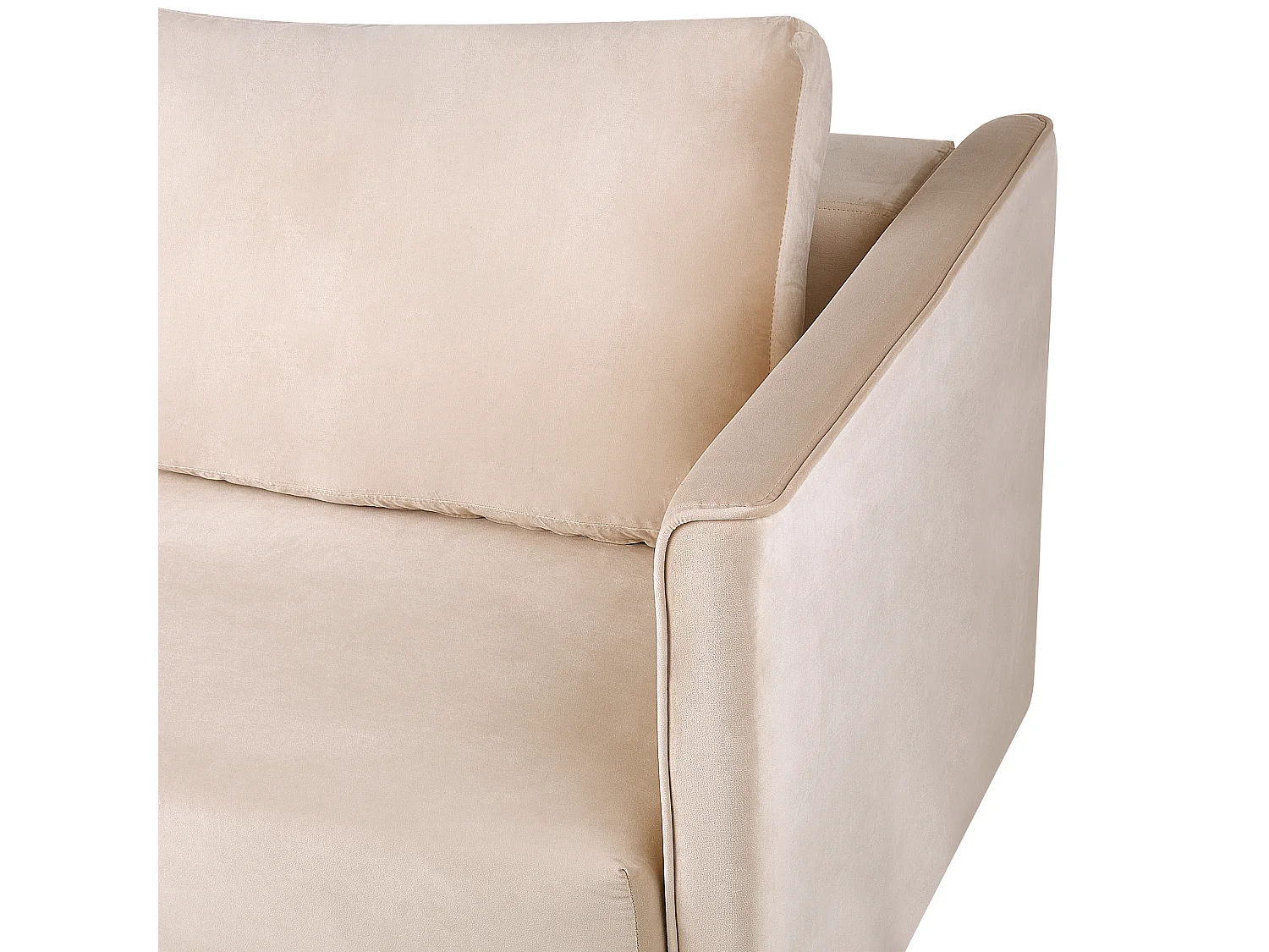 Canapé-lit 3 places EKSJO Velours Beige avec rangement