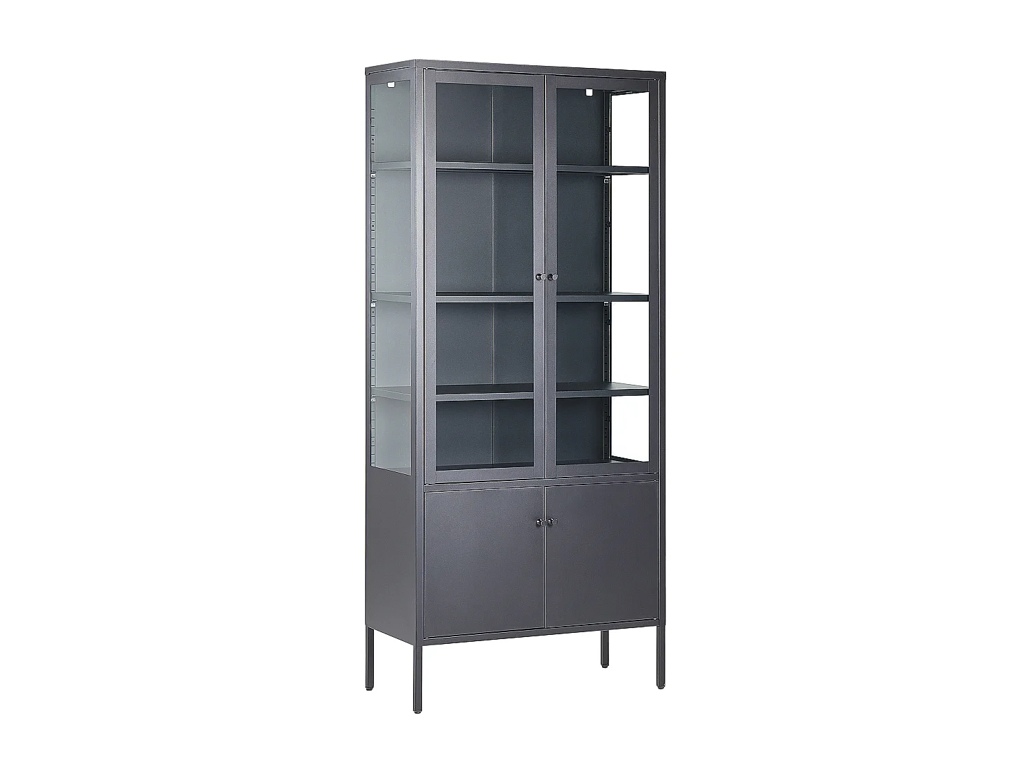 Armoire vitrine OXTED Métal 80 cm Noir
