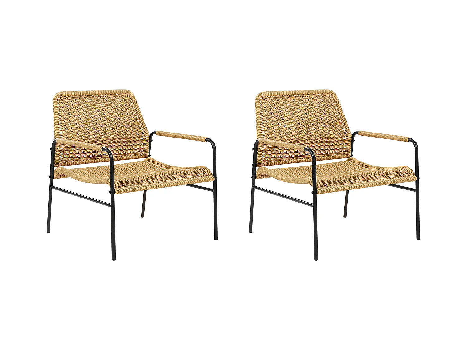 Lot de 2 chaises de jardin PRASIMO Naturel