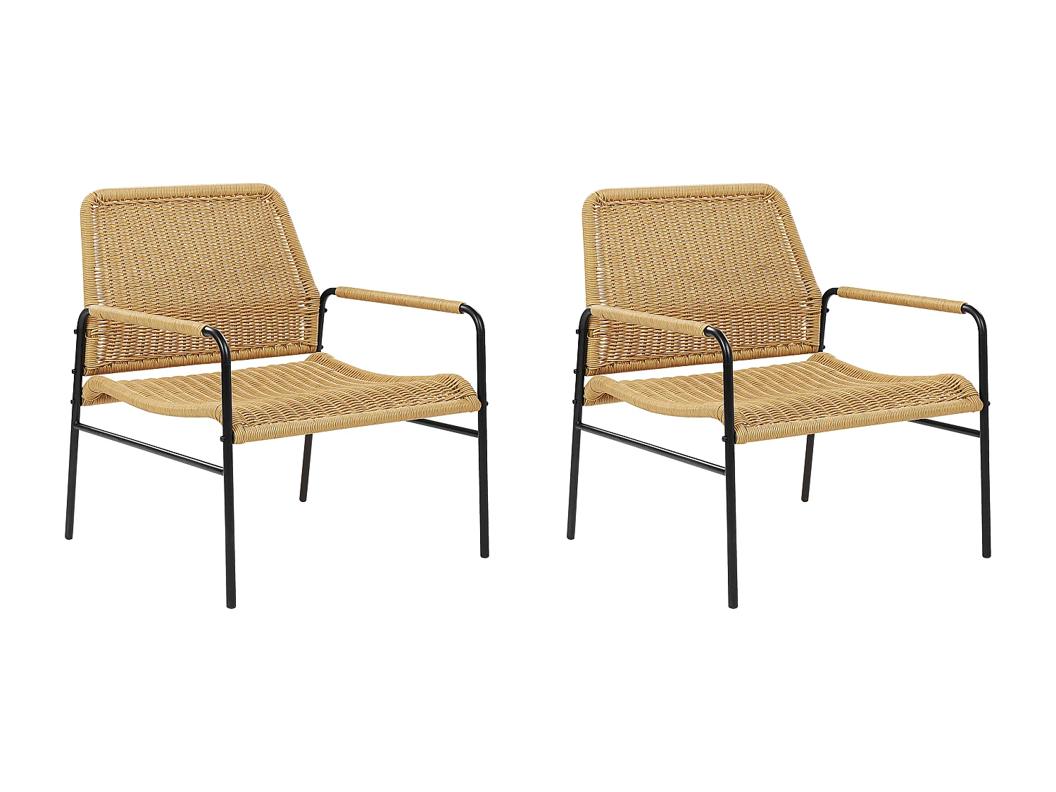 Lot de 2 chaises de jardin PRASIMO Naturel
