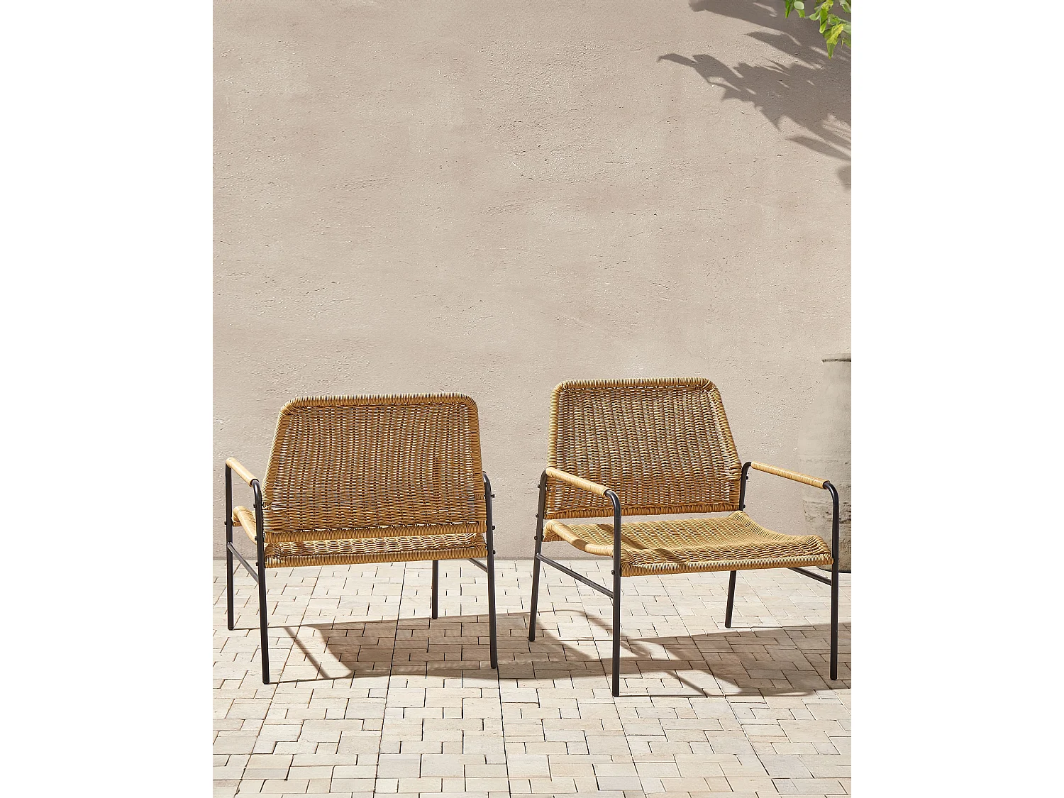 Lot de 2 chaises de jardin PRASIMO Naturel
