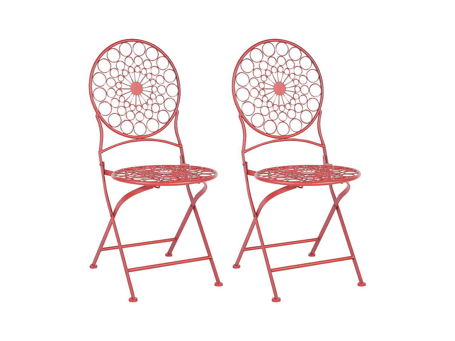 Set di 2 sedie da giardino SCARIO Metallo Rosso