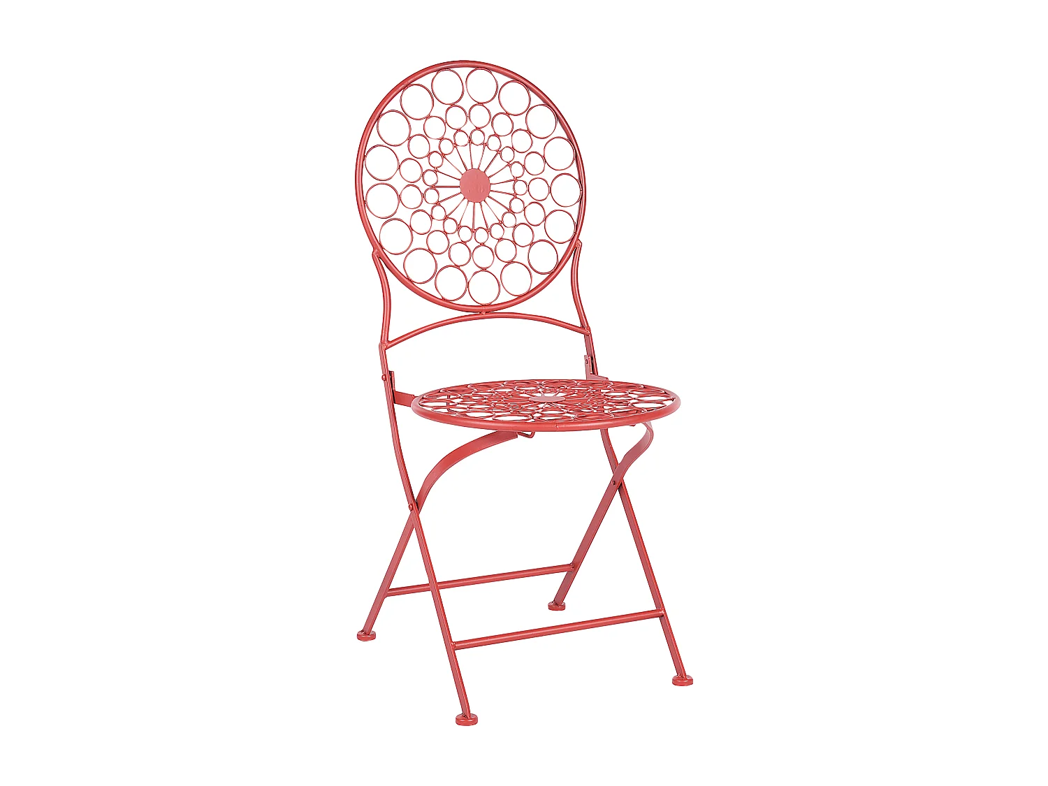 Set di 2 sedie da giardino SCARIO Metallo Rosso