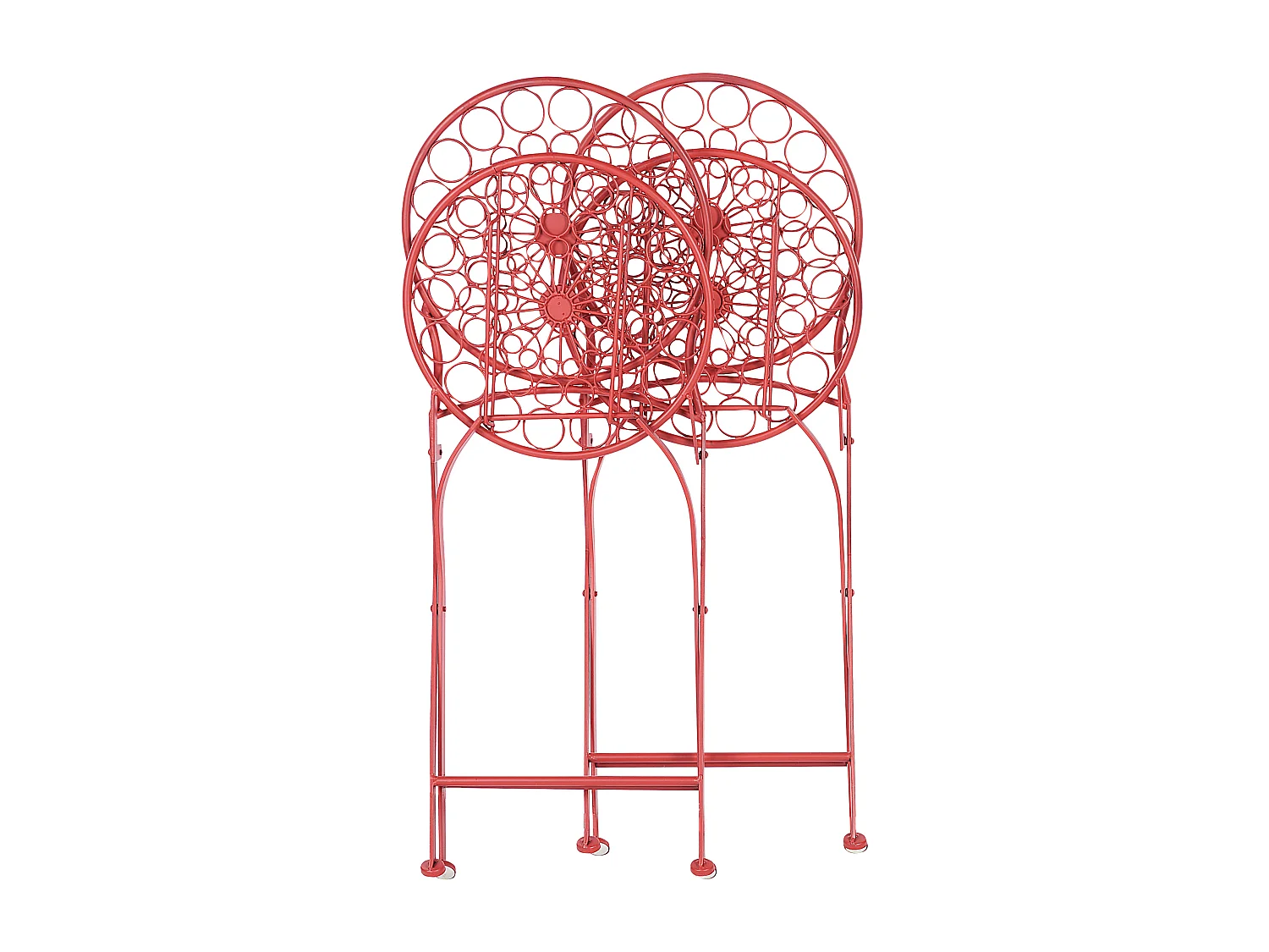 Set di 2 sedie da giardino SCARIO Metallo Rosso