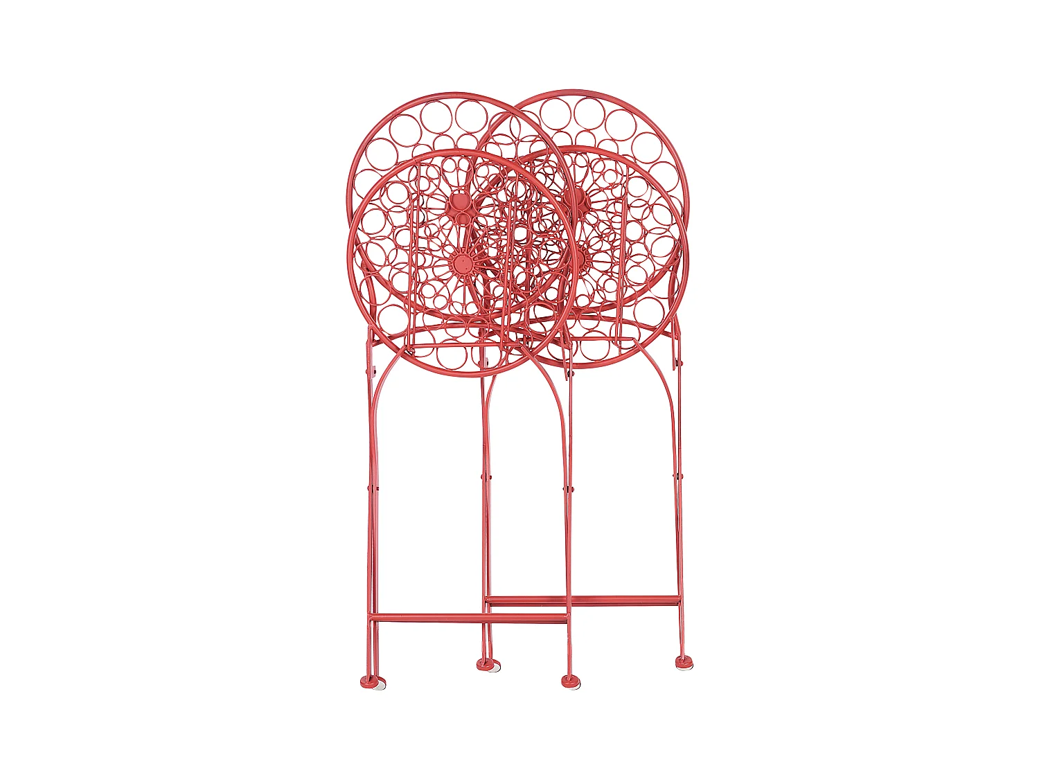 Set van 2 tuinstoelen SCARIO Metaal Rood