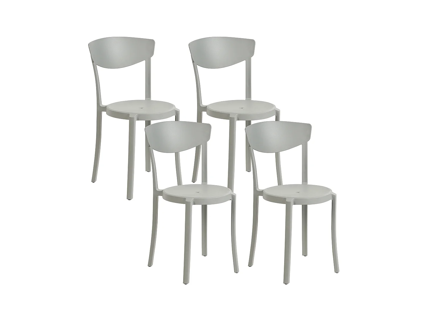 Set di 4 sedie da giardino VIESTE Grigio chiaro