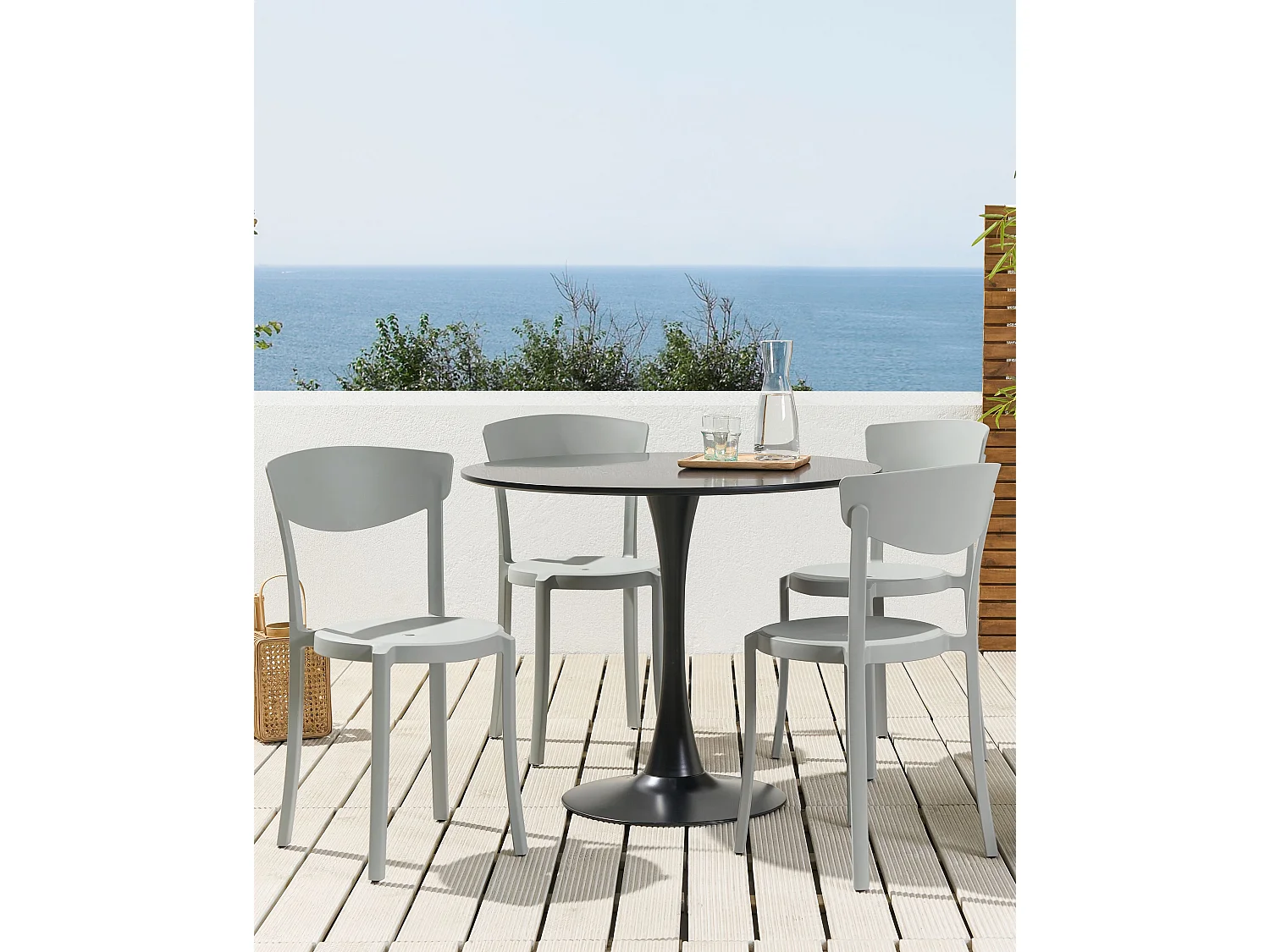 Set di 4 sedie da giardino VIESTE Grigio chiaro
