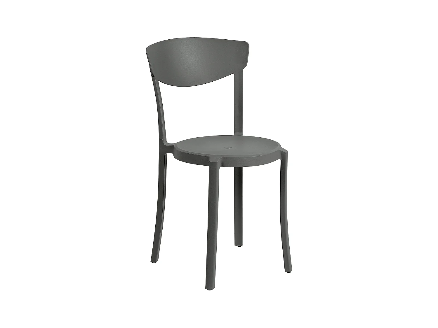 Esszimmerstuhl 8er Set dunkelgrau Kunststoff Modern Innen- & Außenbereich Vieste