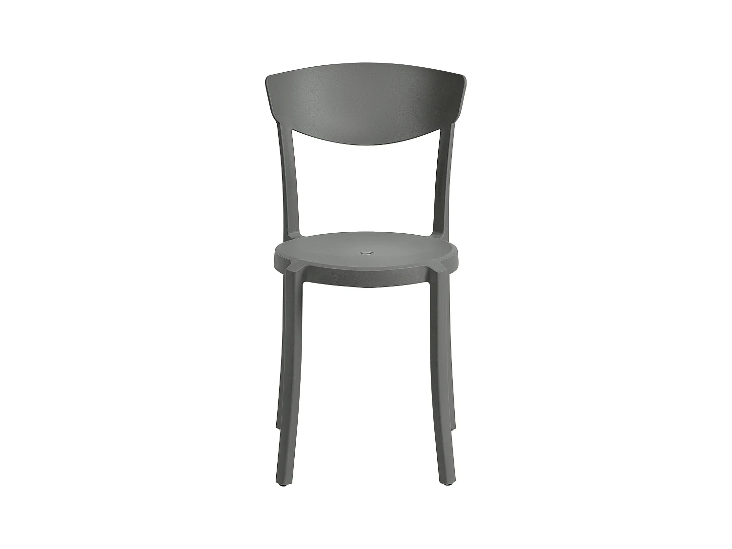 Esszimmerstuhl 8er Set dunkelgrau Kunststoff Modern Innen- & Außenbereich Vieste