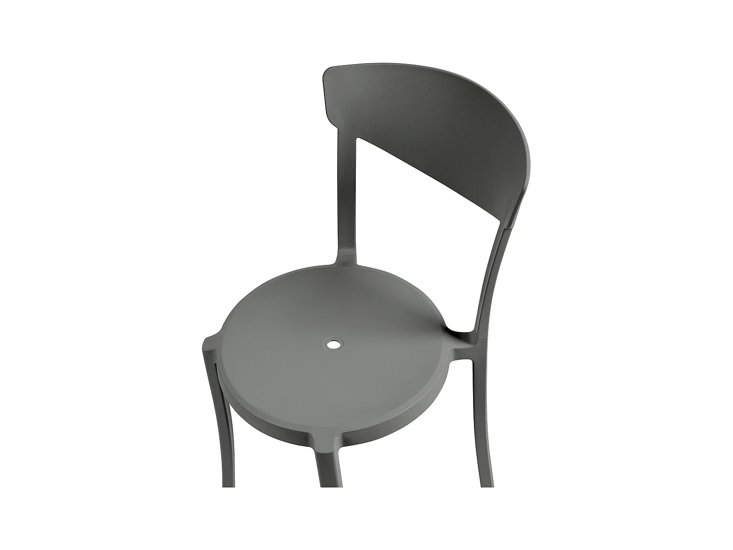 Esszimmerstuhl 8er Set dunkelgrau Kunststoff Modern Innen- & Außenbereich Vieste