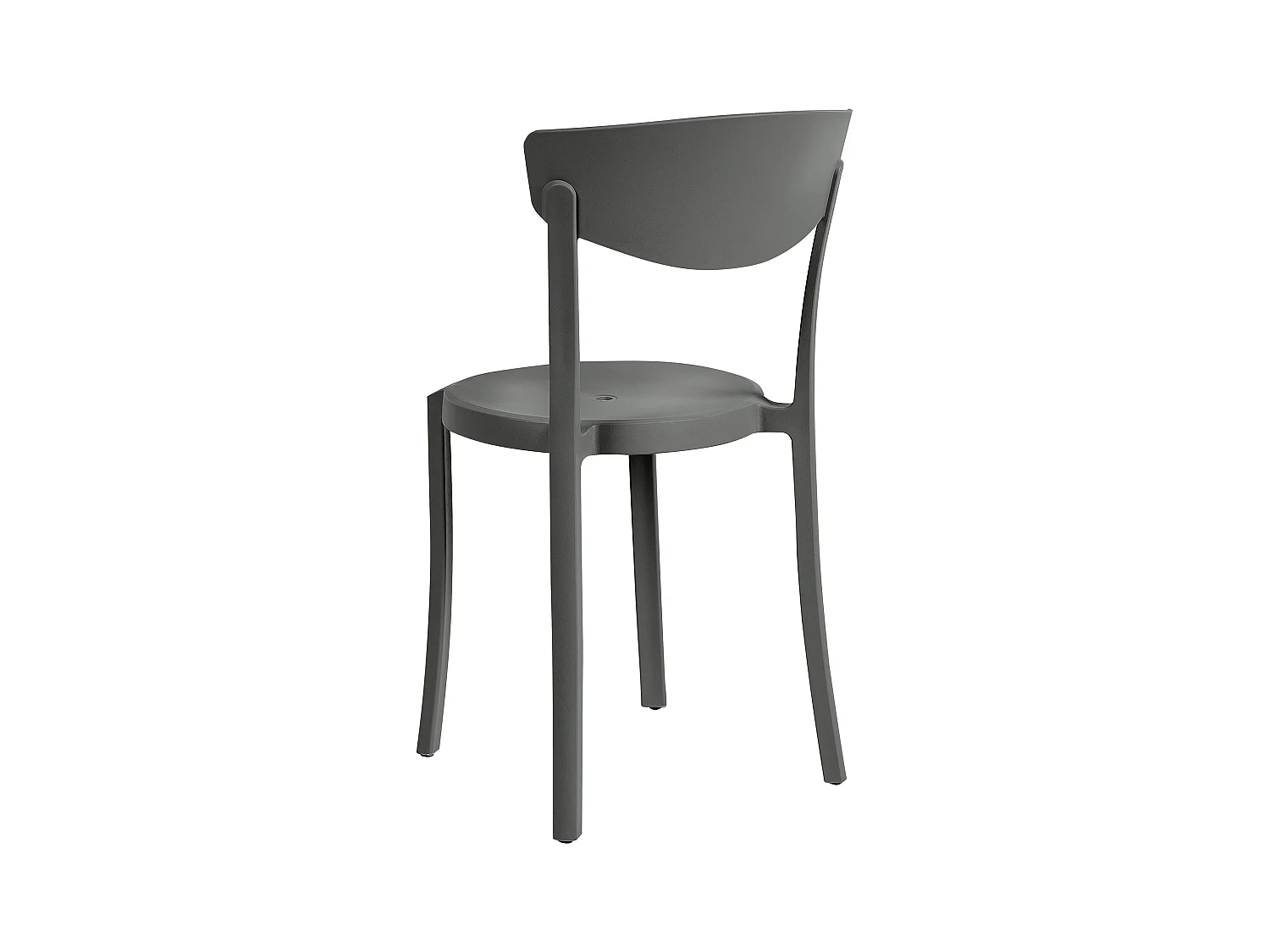Esszimmerstuhl 8er Set dunkelgrau Kunststoff Modern Innen- & Außenbereich Vieste