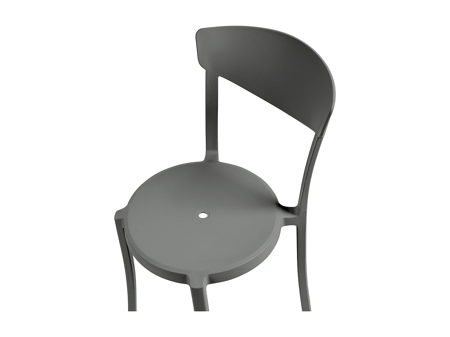 Set van 8 eetkamerstoelen VIESTE Synthetisch materiaal Donkergrijs