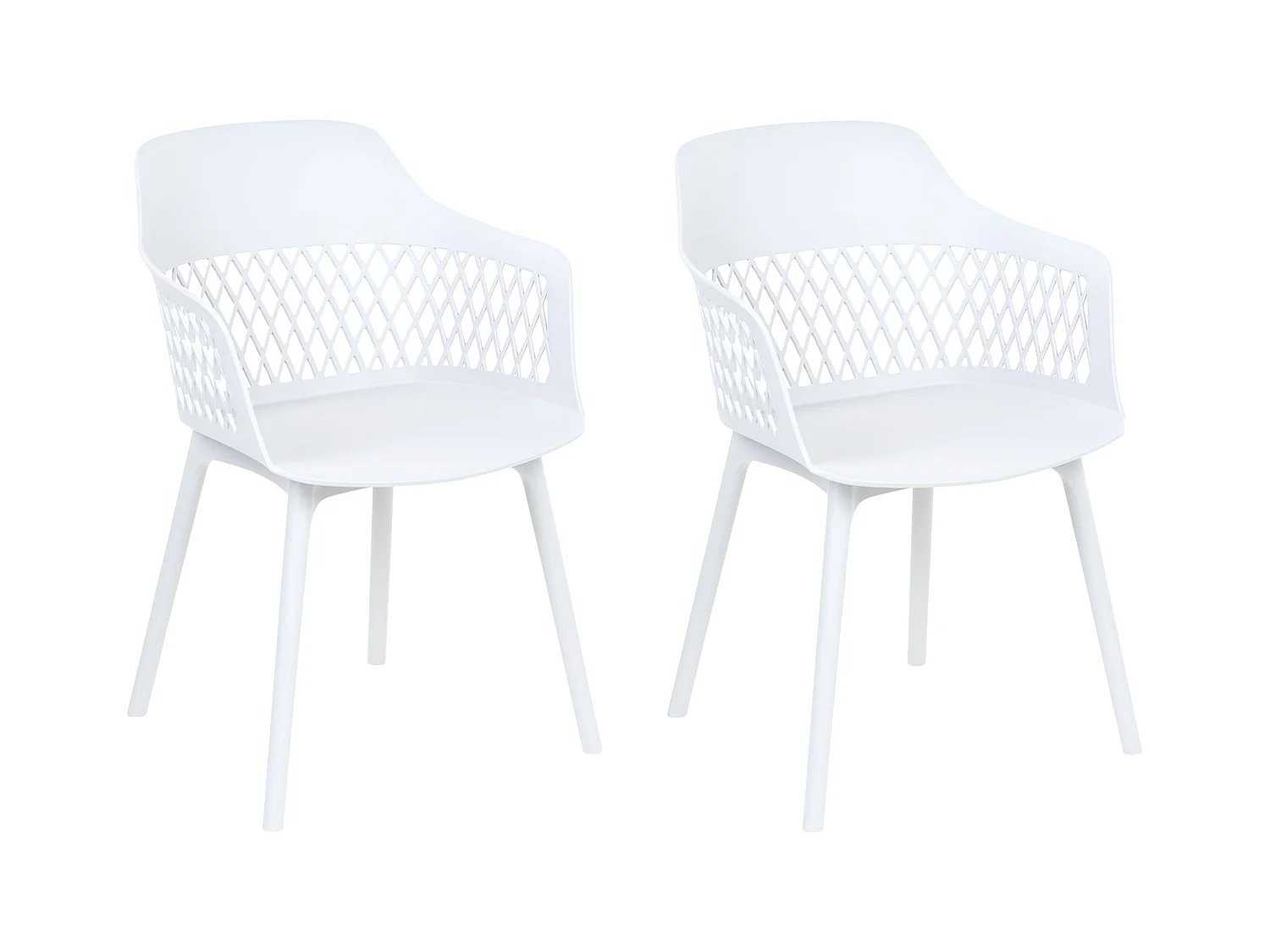 Lot de 2 chaises de salle à manger ALMIRA Blanc