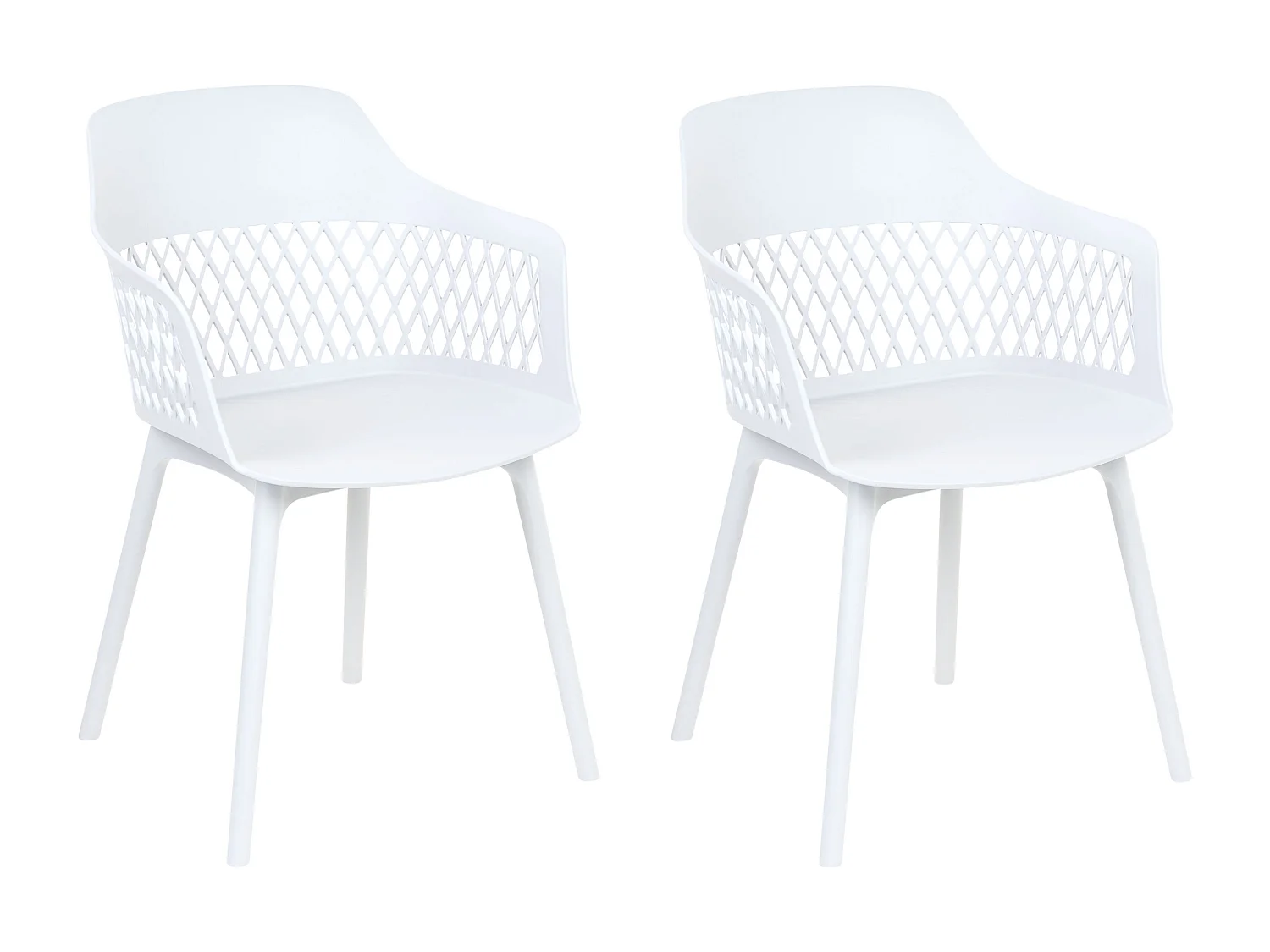 Set van 2 eetkamerstoelen ALMIRA Wit