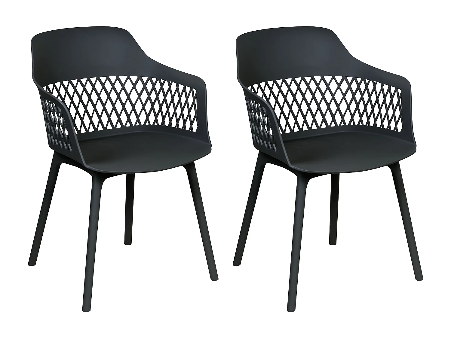Lot de 2 chaises de salle à manger ALMIRA Noir