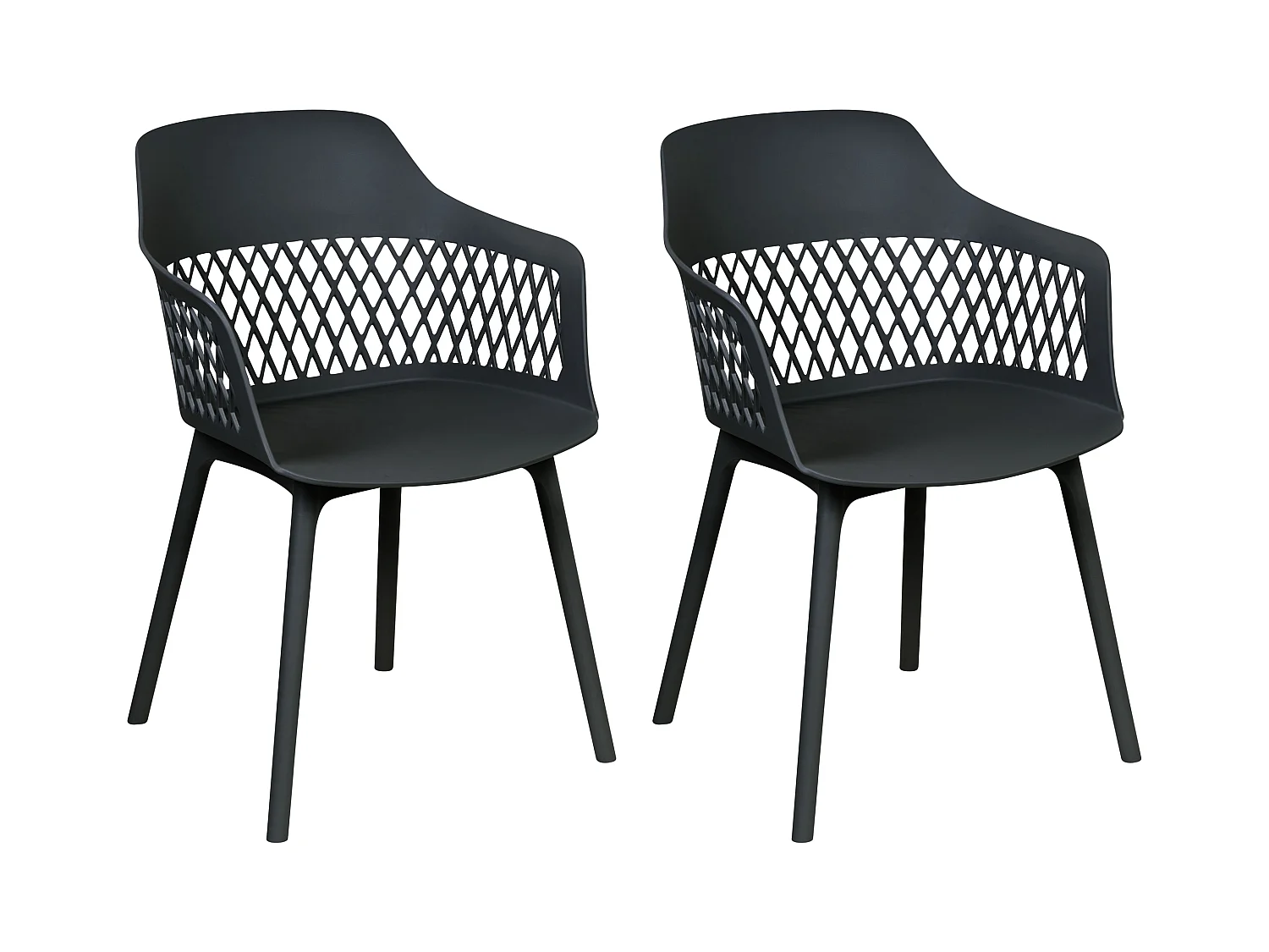 Set van 2 eetkamerstoelen ALMIRA Zwart