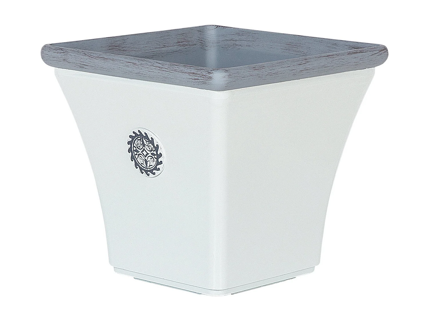 Set van 2 bloempotten ELATEIA Steen 43 cm Wit