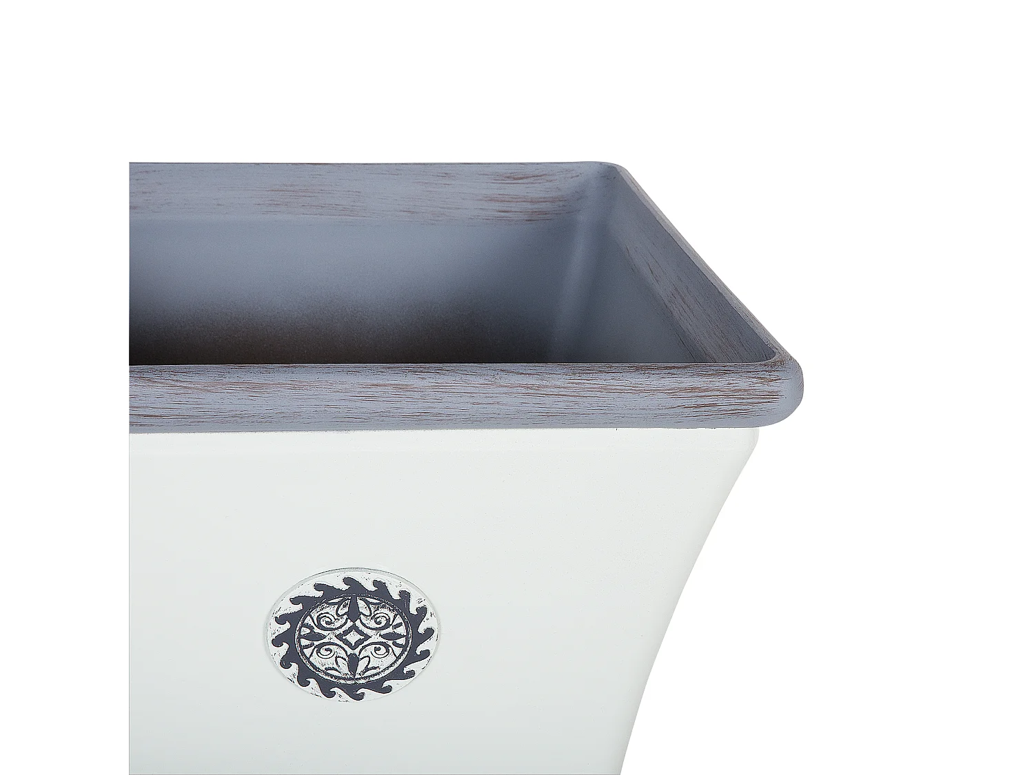 Set van 2 bloempotten ELATEIA Steen 43 cm Wit