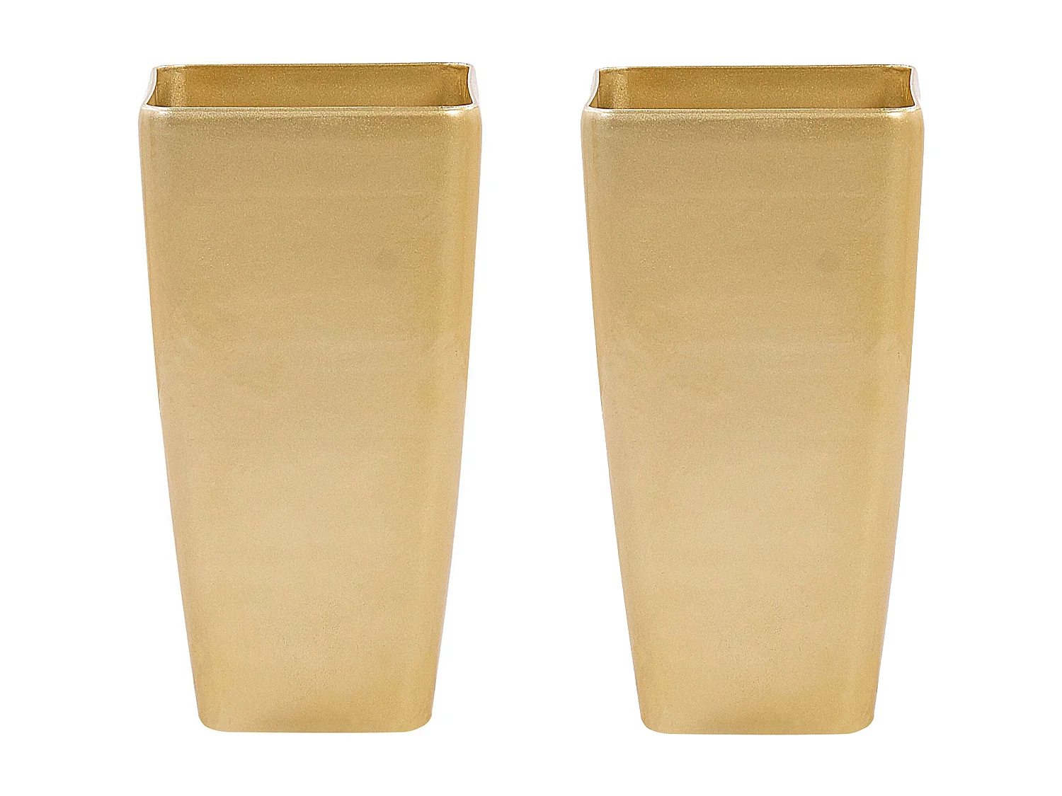 Lot de 2 pots de fleurs MODI Pierre 30 cm Doré
