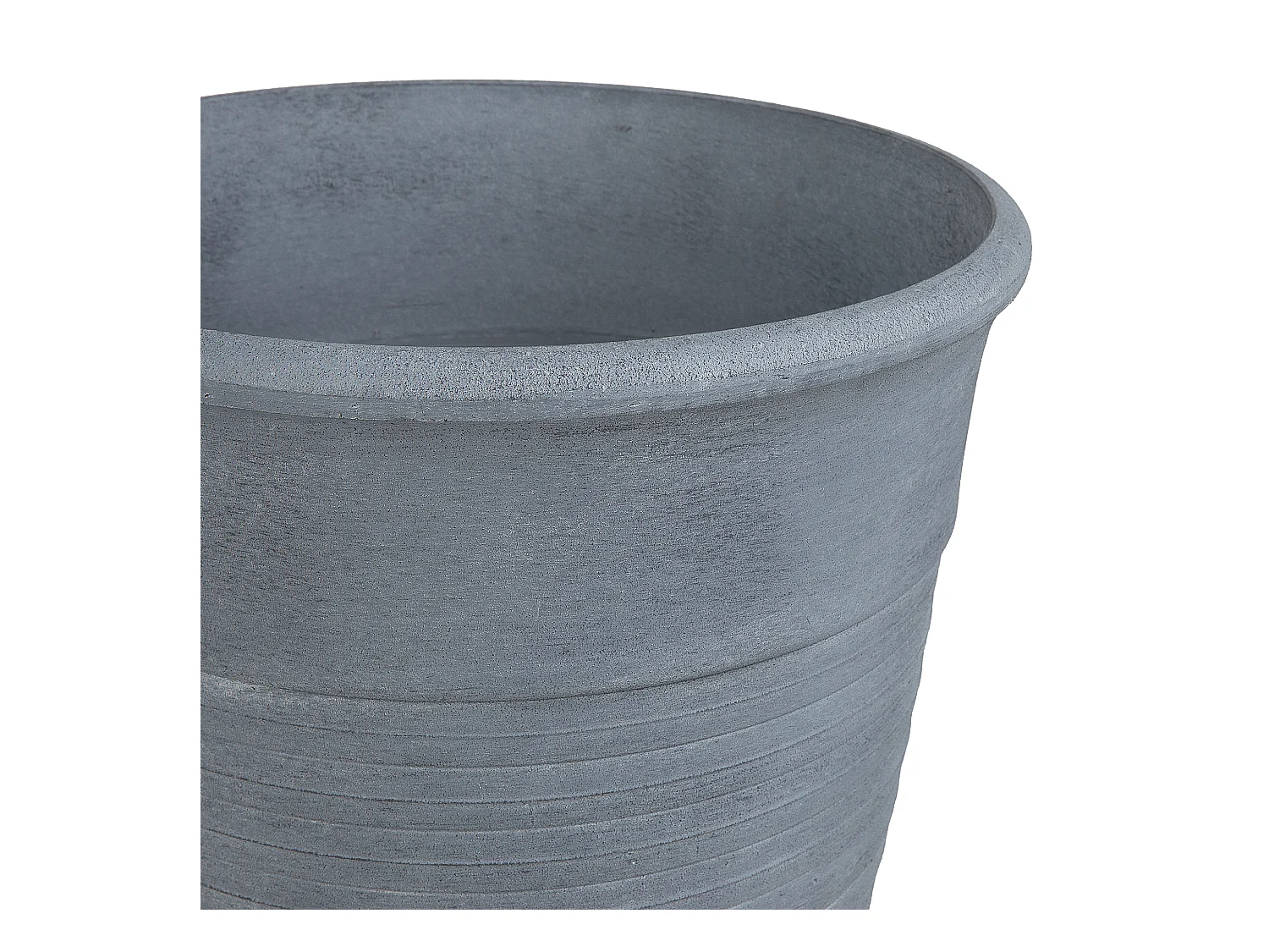 Blumentopf 2er Set grau Stein 50 x 50 x 58 cm rund Outdoor & Indoor Katalima