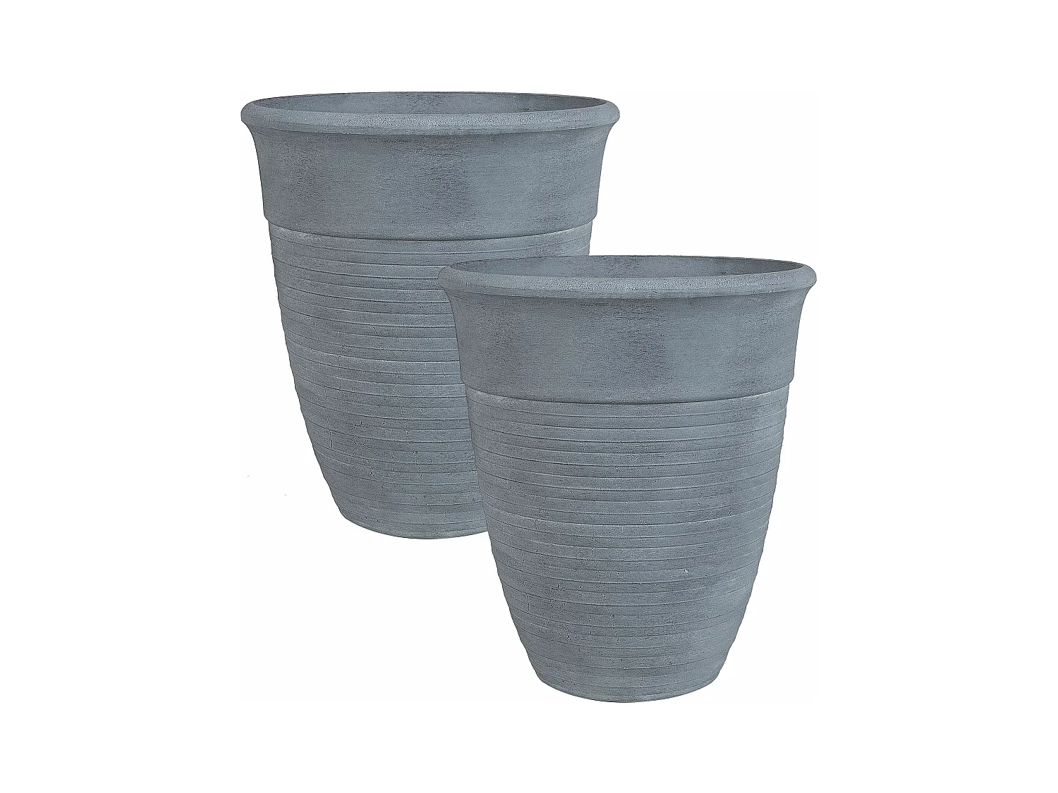 Lot de 2 pots de fleurs KATALIMA 50 cm Gris