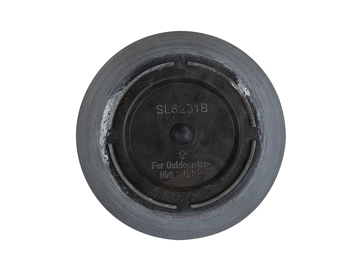 Conjunto de 2 macetas KATALIMA Piedra 43 cm Gris