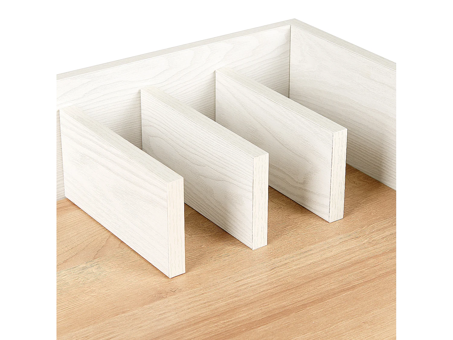 Biurko 90 x 60 cm jasne drewno z białym ANAH