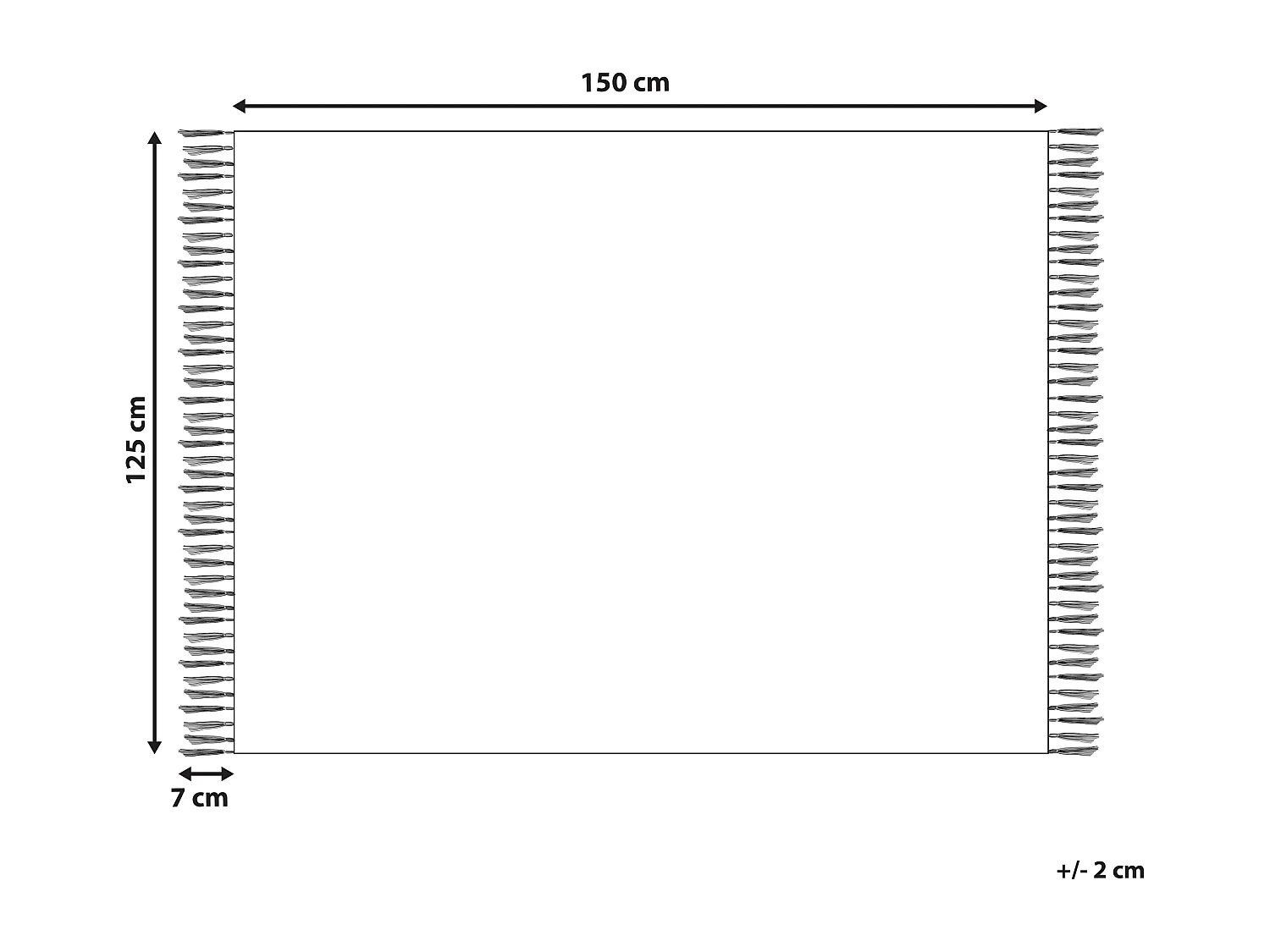 Couverture YARSA Coton 125 x 150 cm Beige