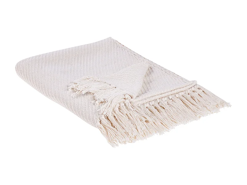 Kuscheldecke YARSA Baumwolle 125 x 150 cm Beige