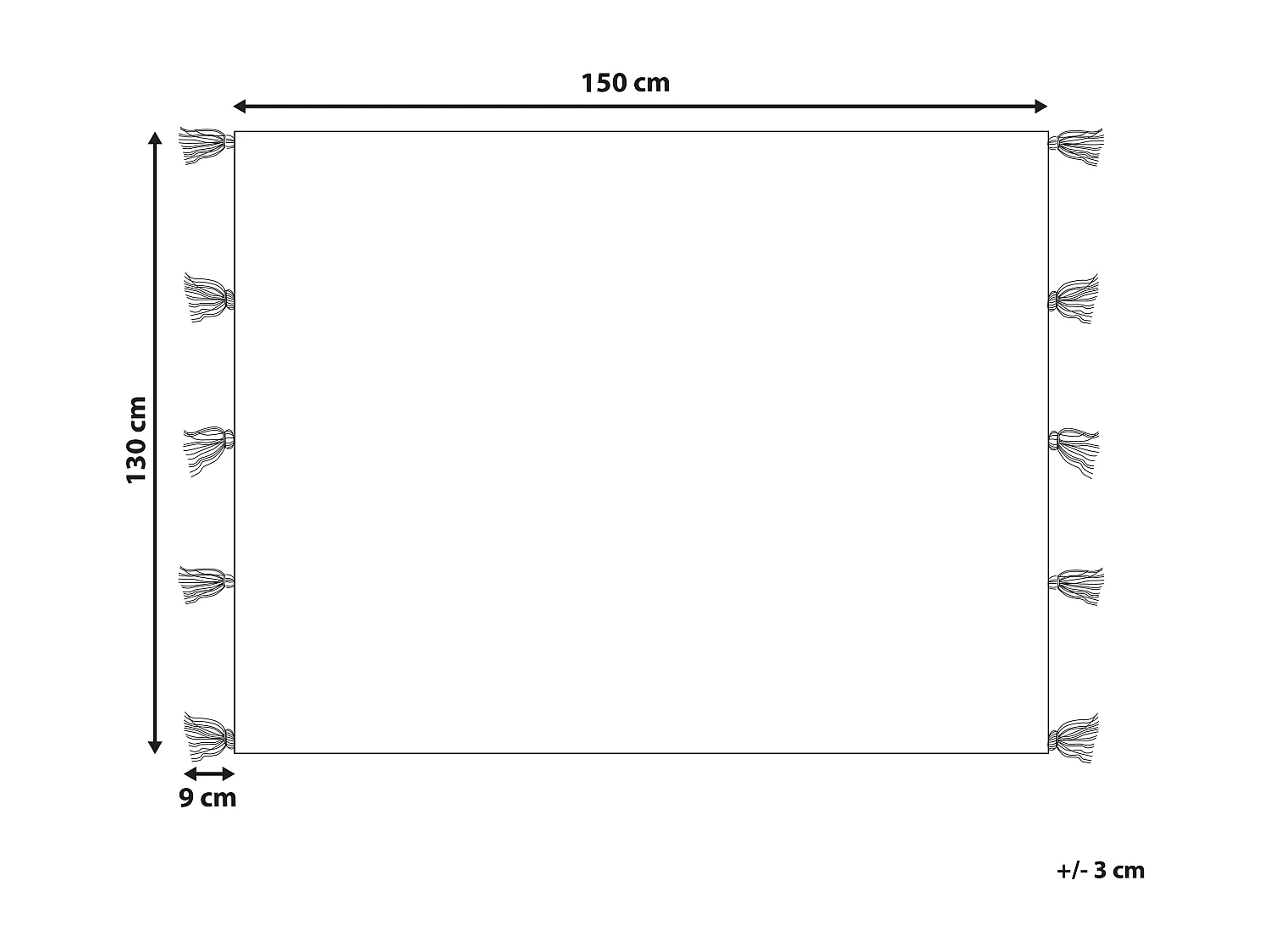 Couverture SAATLI 130 x 150 cm Blanc